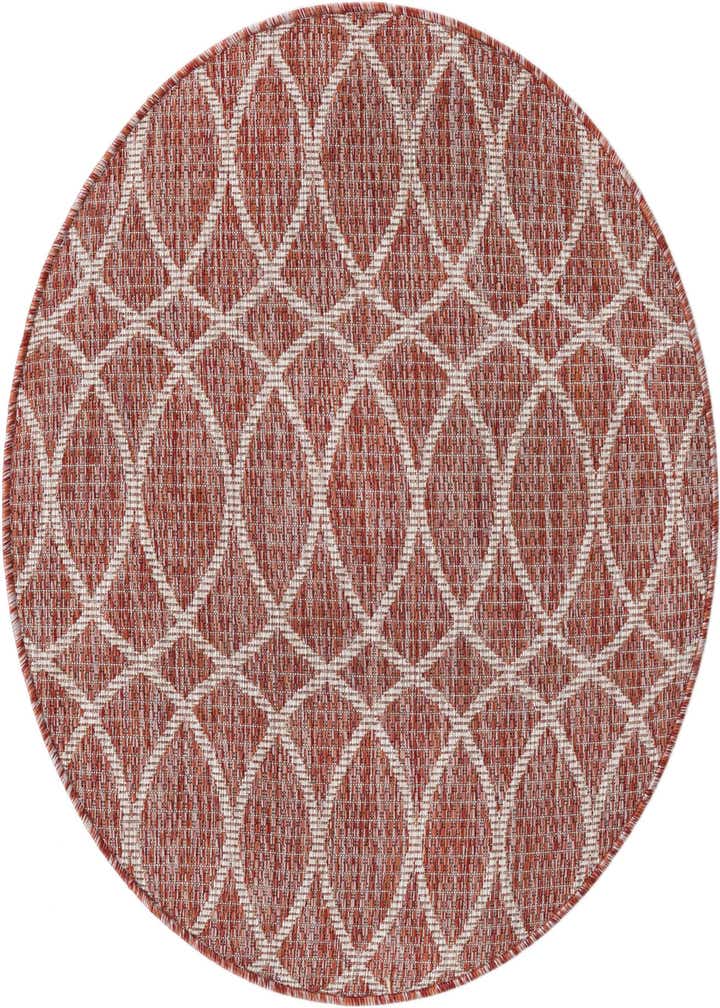 3' x 3' Easy-Clean Trellis Indoor / Outdoor Round Rug