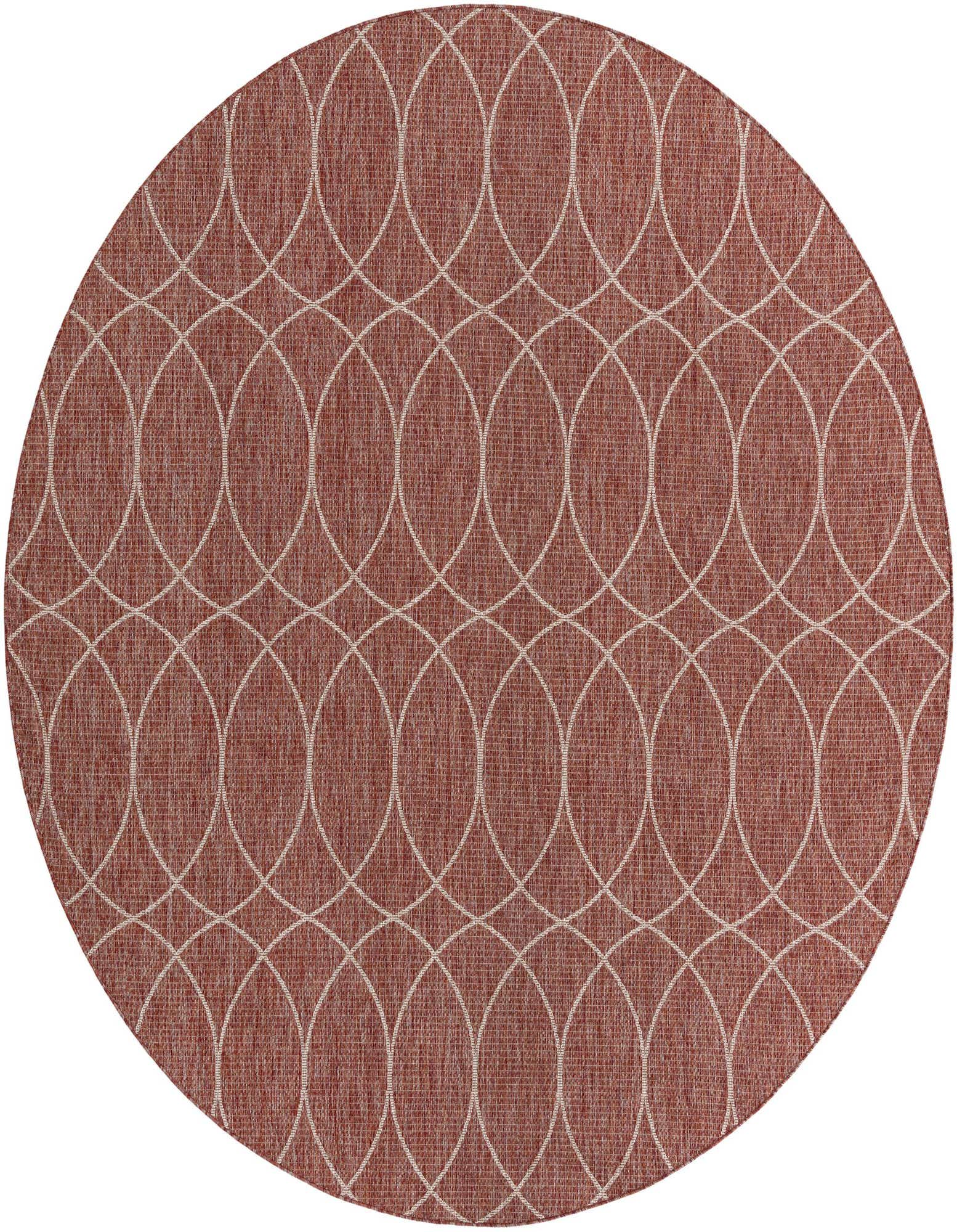 10' x 10' Easy-Clean Trellis Indoor / Outdoor Round Rug