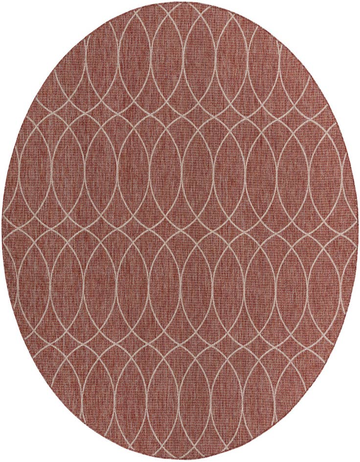 Detail image of 10' x 10' Easy-Clean Trellis Indoor / Outdoor Round Rug