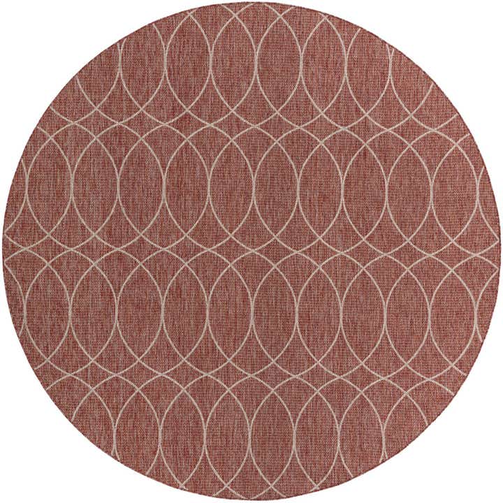 10' x 10' Easy-Clean Trellis Indoor / Outdoor Round Rug
