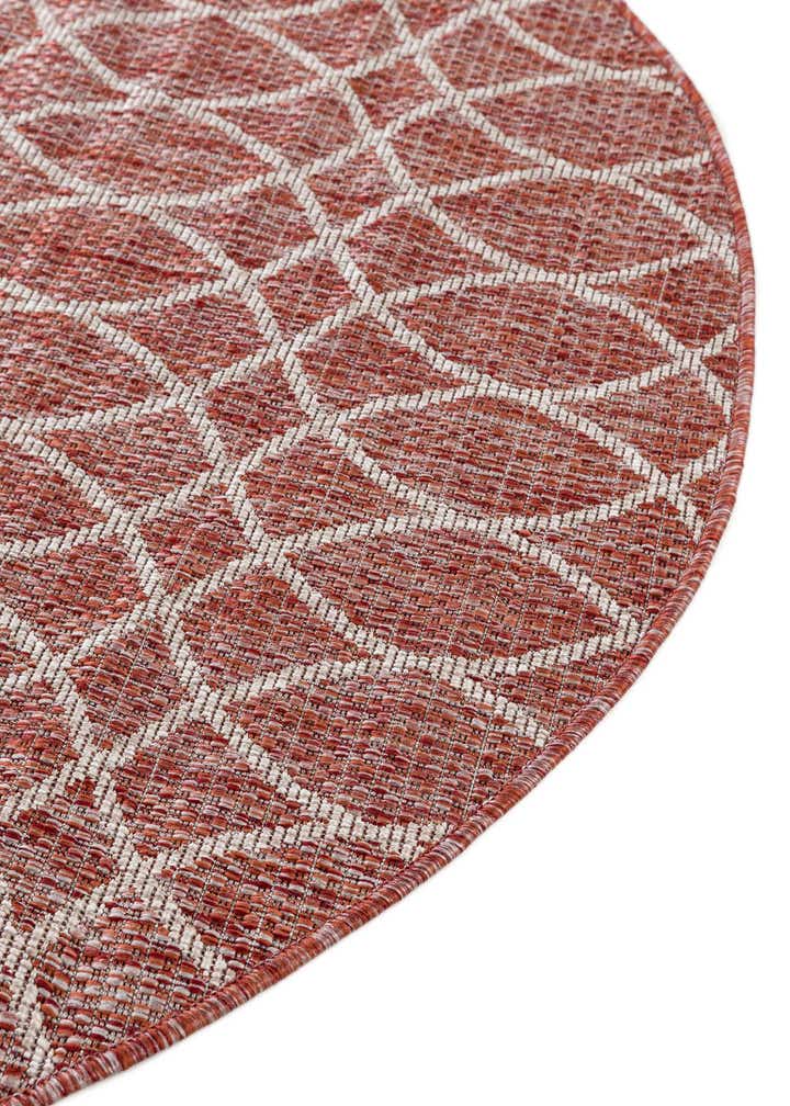 4' x 4' Easy-Clean Trellis Indoor / Outdoor Round Rug