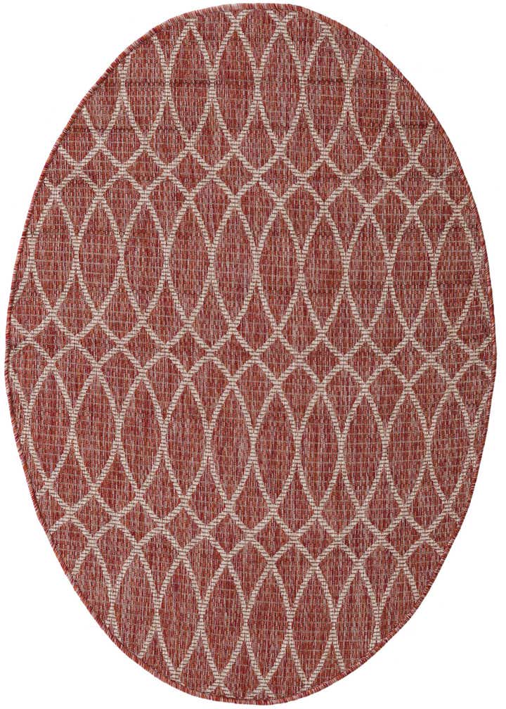 4' x 4' Easy-Clean Trellis Indoor / Outdoor Round Rug