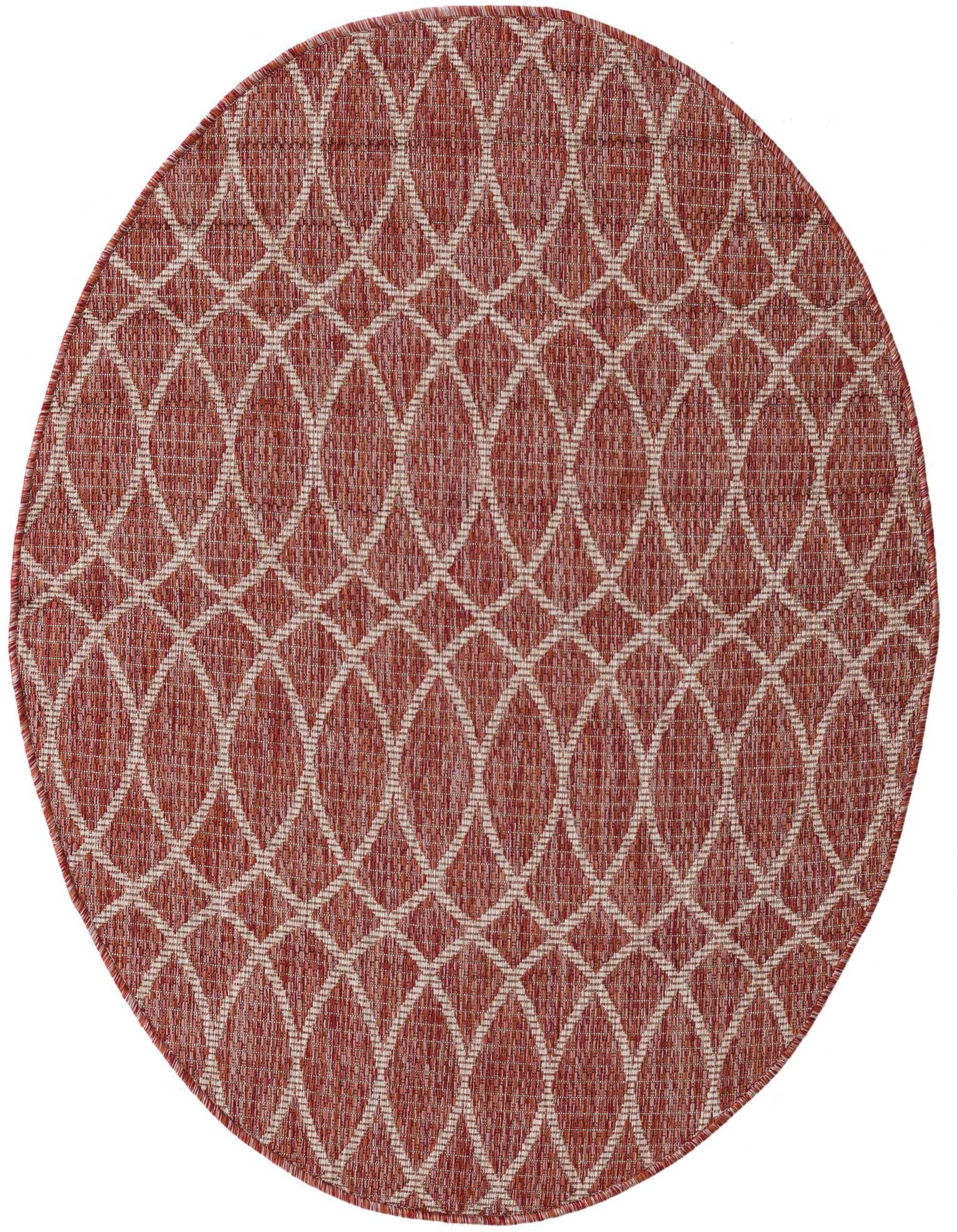 4' x 4' Easy-Clean Trellis Indoor / Outdoor Round Rug