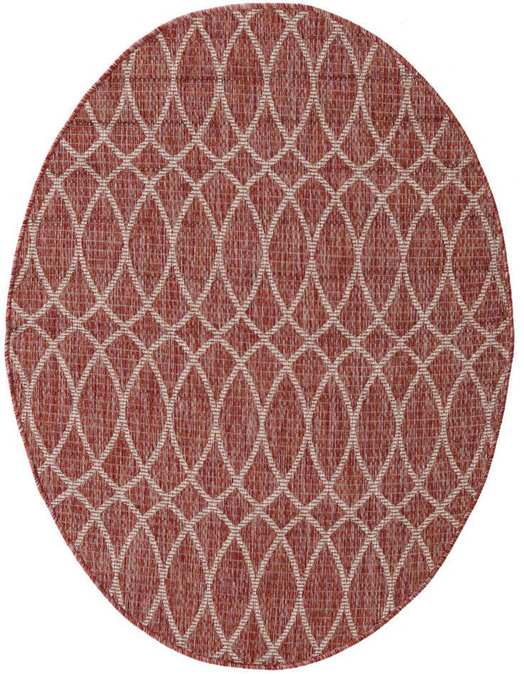 Detail image of 4' x 4' Easy-Clean Trellis Indoor / Outdoor Round Rug