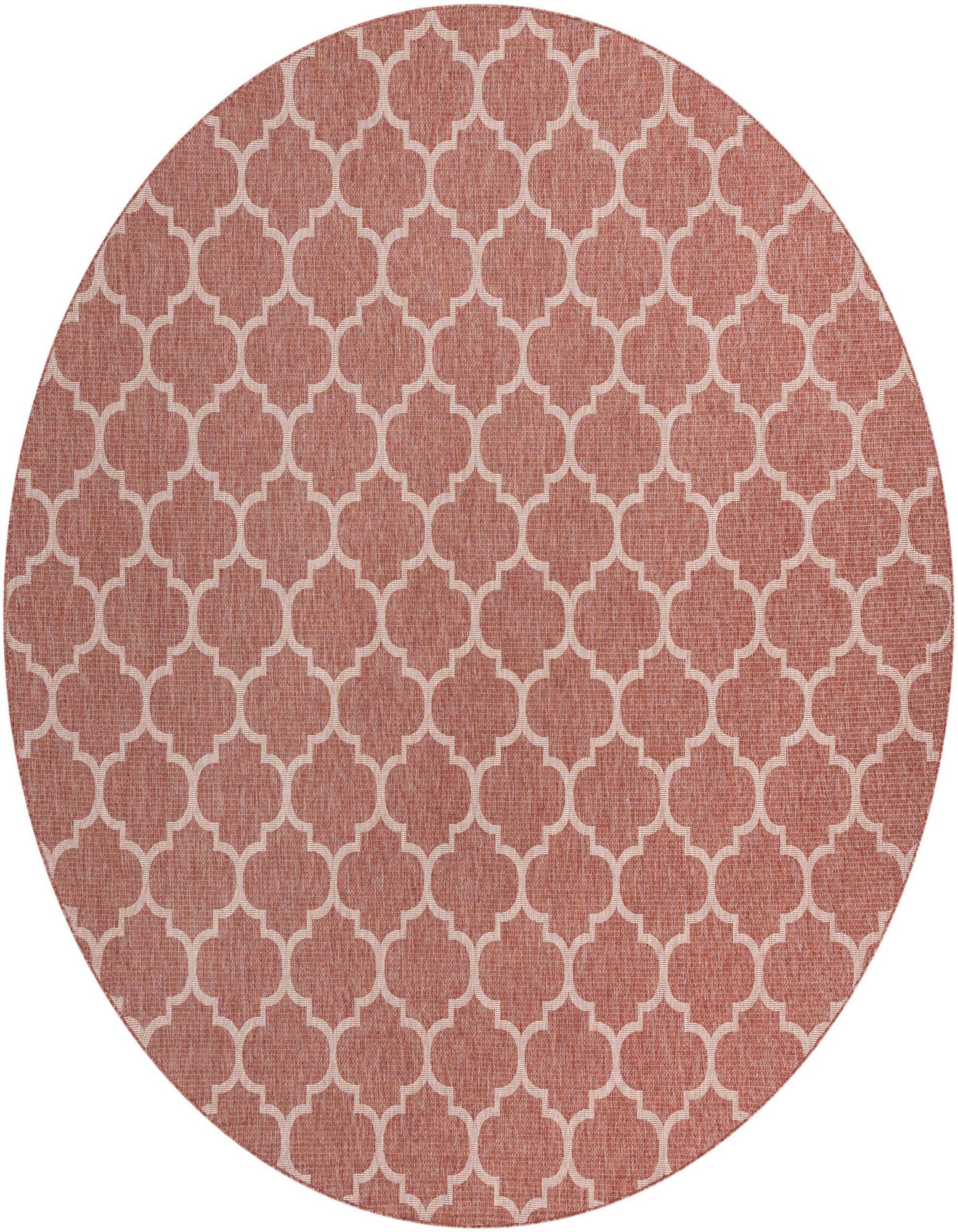 13' x 13' Easy-Clean Trellis Indoor / Outdoor Round Rug