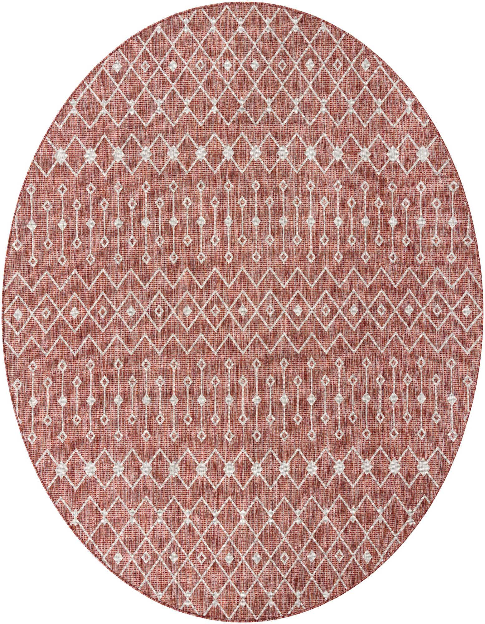 10' 8 x 10' 8 Easy-Clean Trellis Indoor / Outdoor Round Rug