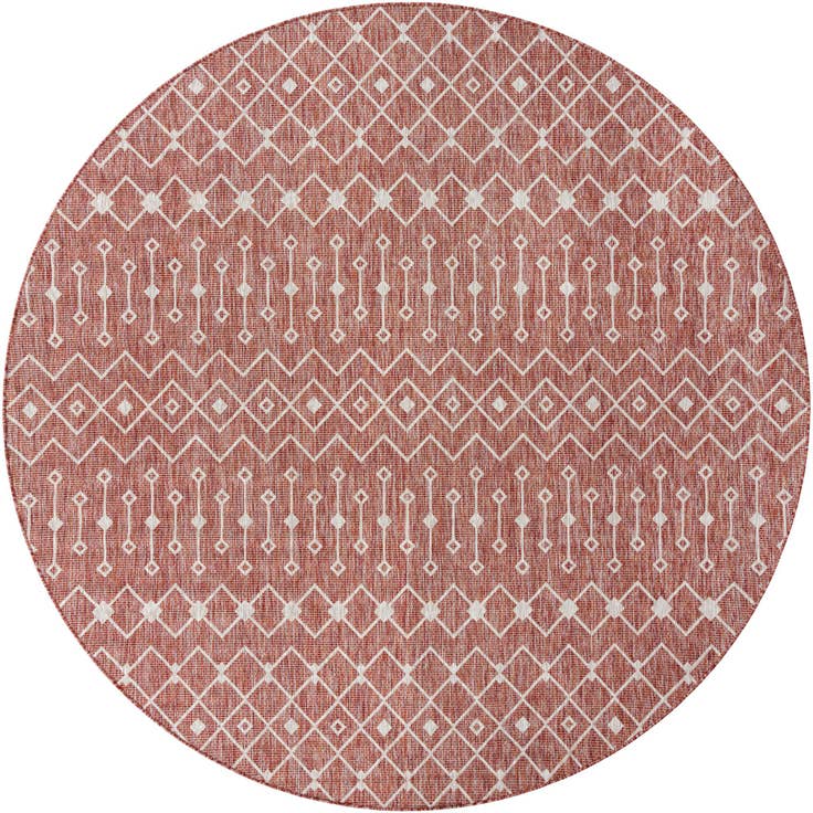 Detail image of 10' 8 x 10' 8 Easy-Clean Trellis Indoor / Outdoor Round Rug