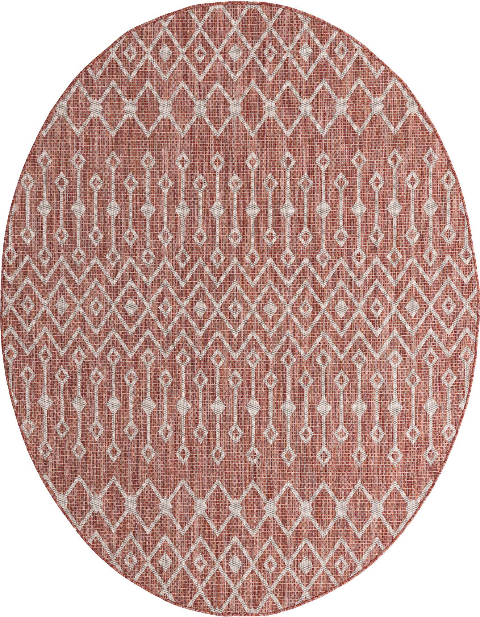13' x 13' Easy-Clean Trellis Indoor / Outdoor Round Rug