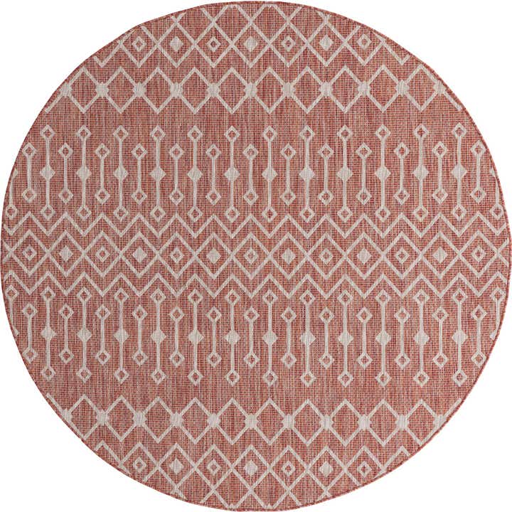 13' x 13' Easy-Clean Trellis Indoor / Outdoor Round Rug