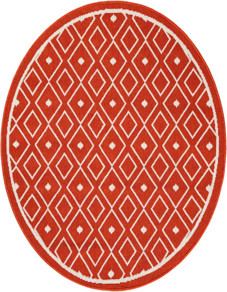Detail image of 4' x 4' Easy-Clean Trellis Indoor / Outdoor Round Rug