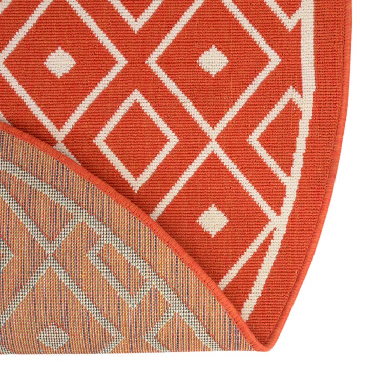 Detail image of 4' x 4' Easy-Clean Trellis Indoor / Outdoor Round Rug