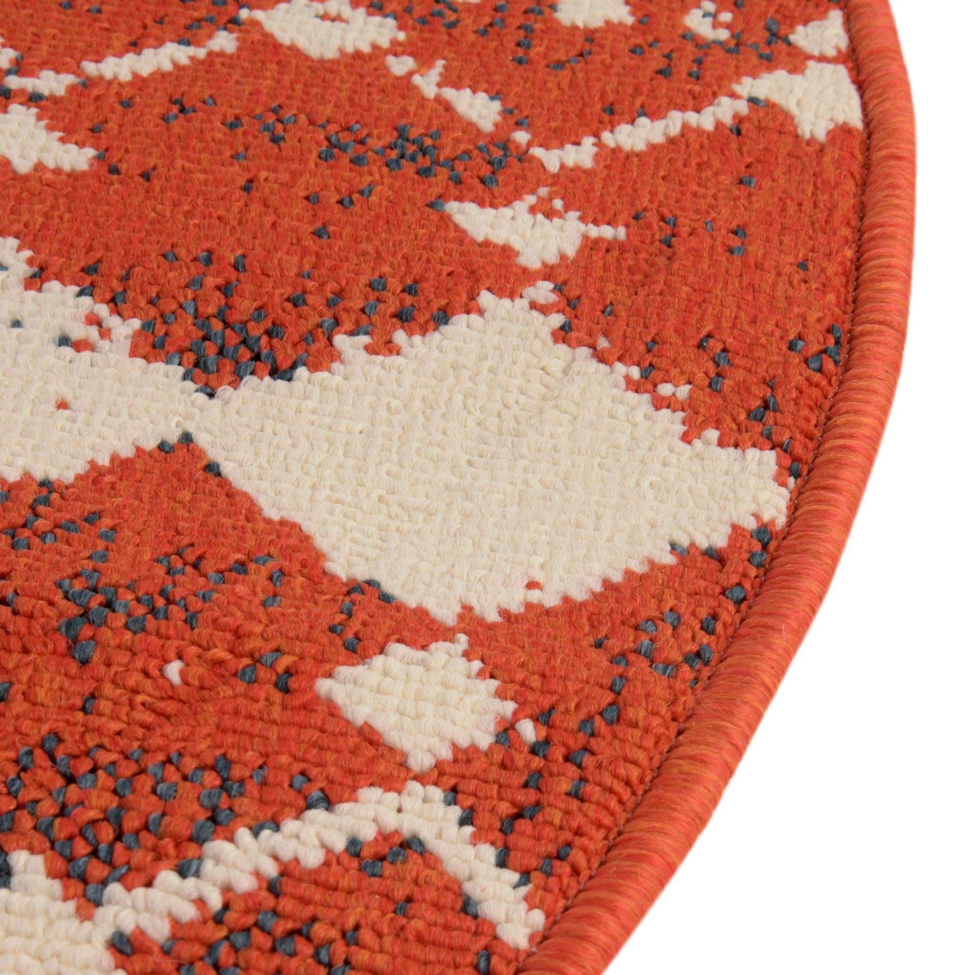 4' x 4' Easy-Clean Trellis Indoor / Outdoor Round Rug