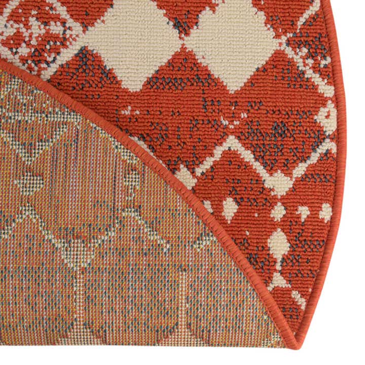 4' x 4' Easy-Clean Trellis Indoor / Outdoor Round Rug