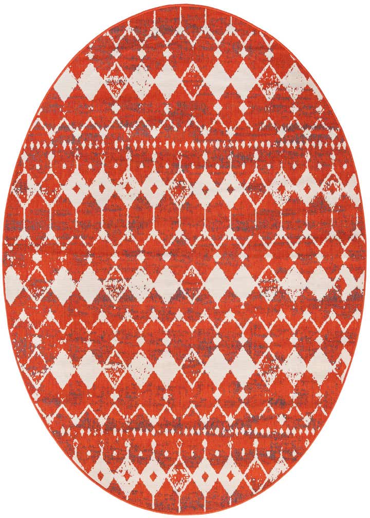 7' x 7' Easy-Clean Trellis Indoor / Outdoor Round Rug