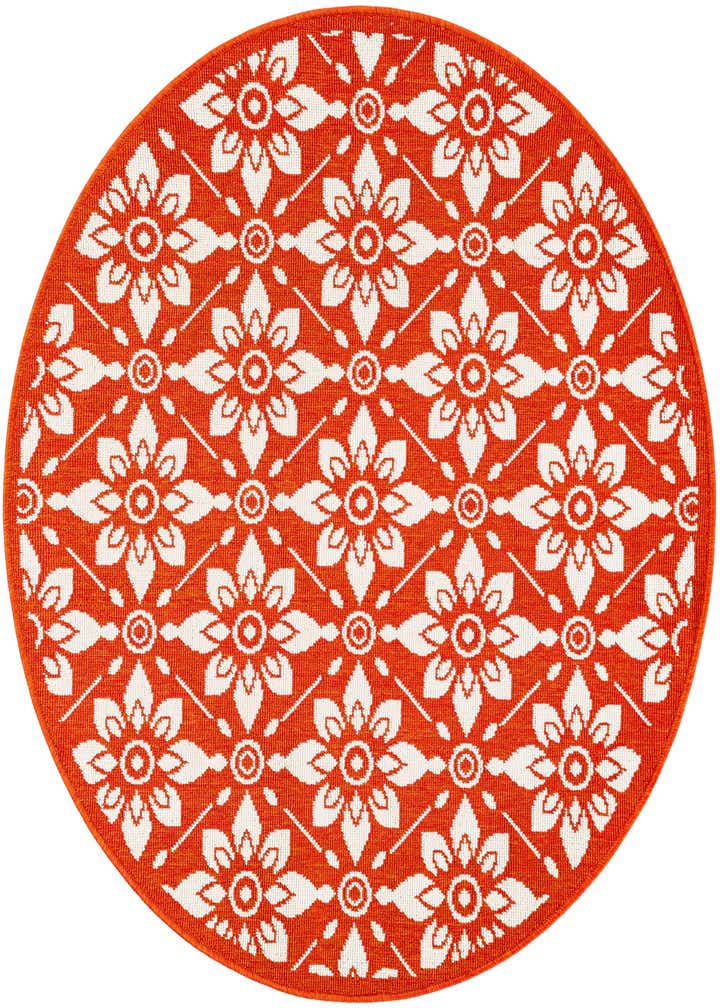 4' x 4' Easy-Clean Trellis Indoor / Outdoor Round Rug
