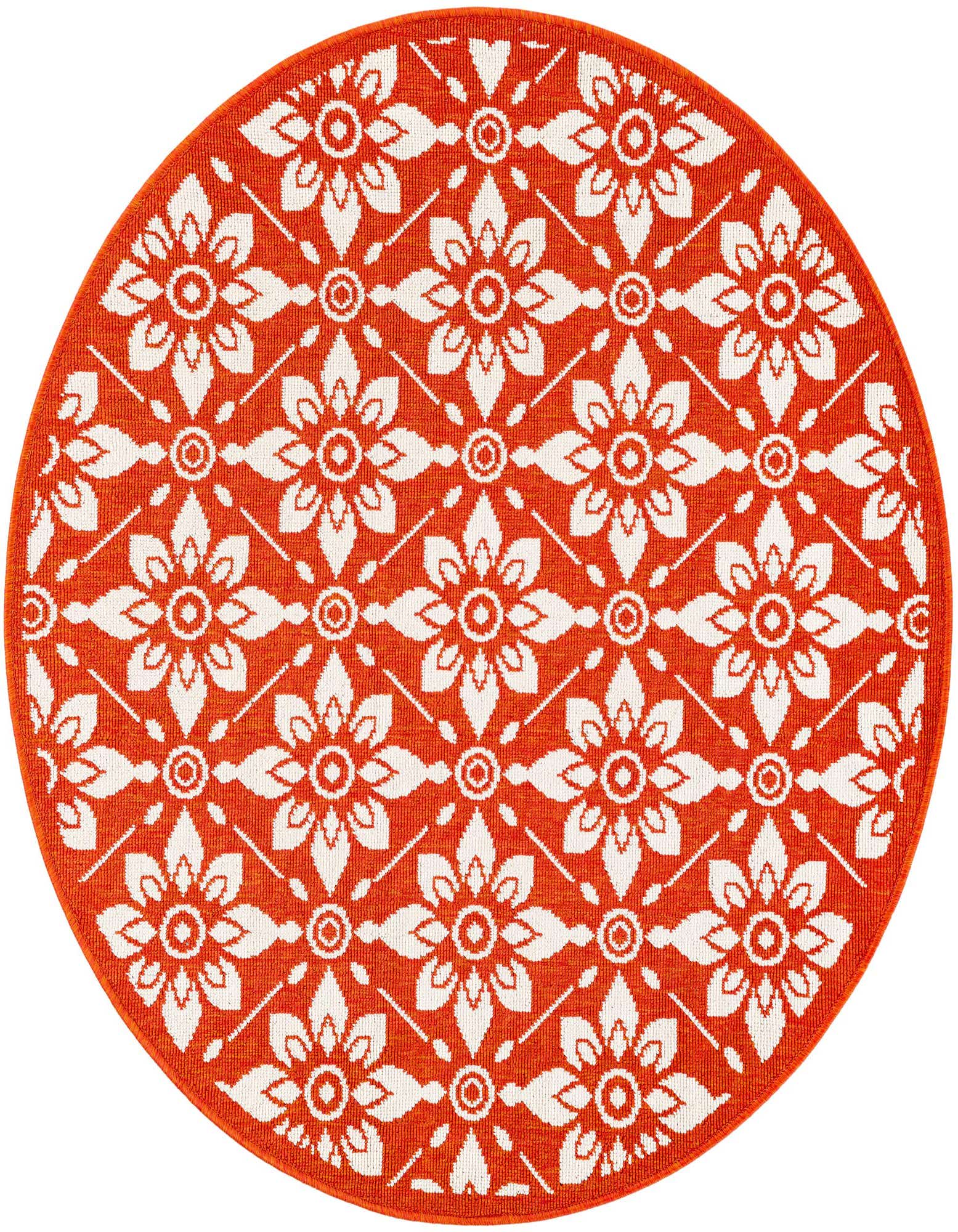 4' x 4' Easy-Clean Trellis Indoor / Outdoor Round Rug