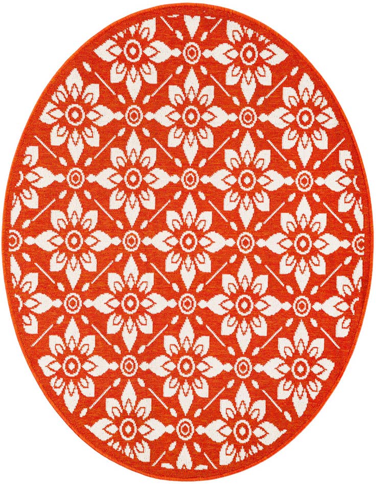 Detail image of 4' x 4' Easy-Clean Trellis Indoor / Outdoor Round Rug