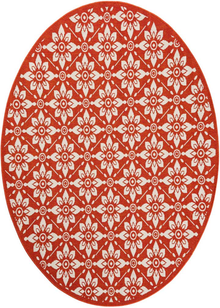 6' x 6' Easy-Clean Trellis Indoor / Outdoor Round Rug