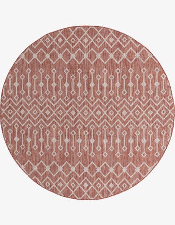13' x 13' Easy-Clean Trellis Indoor / Outdoor Round Rug