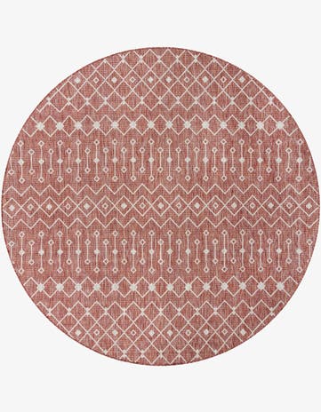 10' 8 x 10' 8 Easy-Clean Trellis Indoor / Outdoor Round Rug