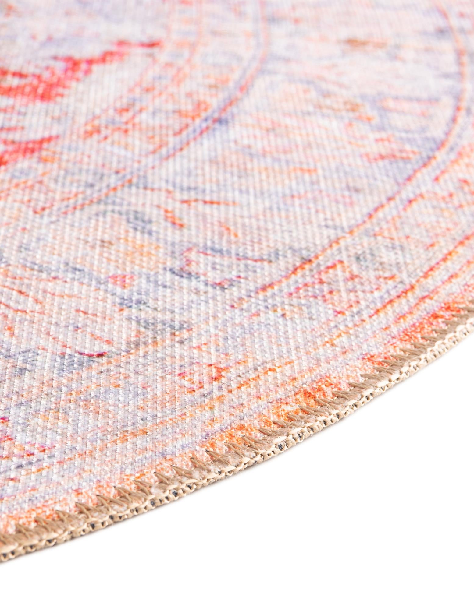 7' 7 x 7' 7 Washable Timeless Round Rug