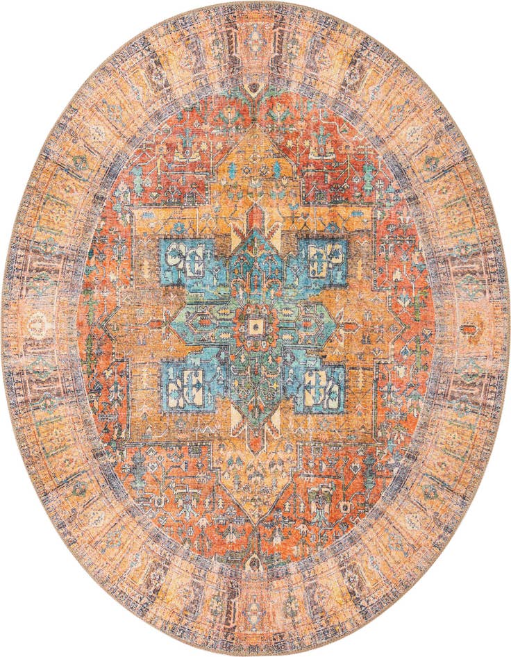 Detail image of 3' 6 x 3' 6 Washable Timeless Round Rug