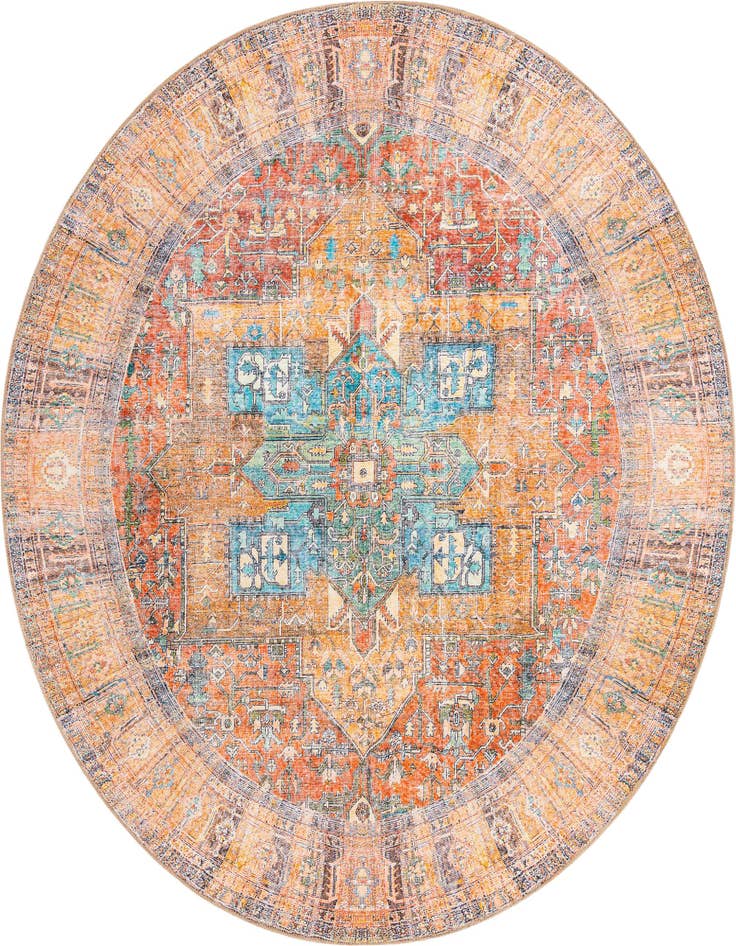 Detail image of 7' 7 x 7' 7 Washable Timeless Round Rug