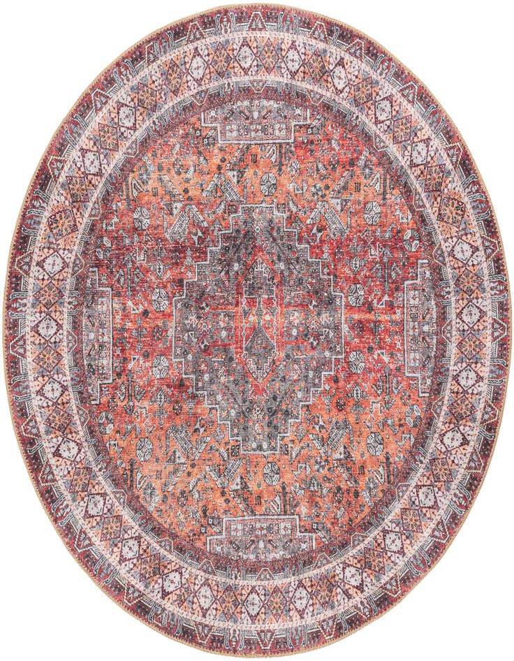 Detail image of 5' 1 x 5' 1 Washable Timeless Round Rug