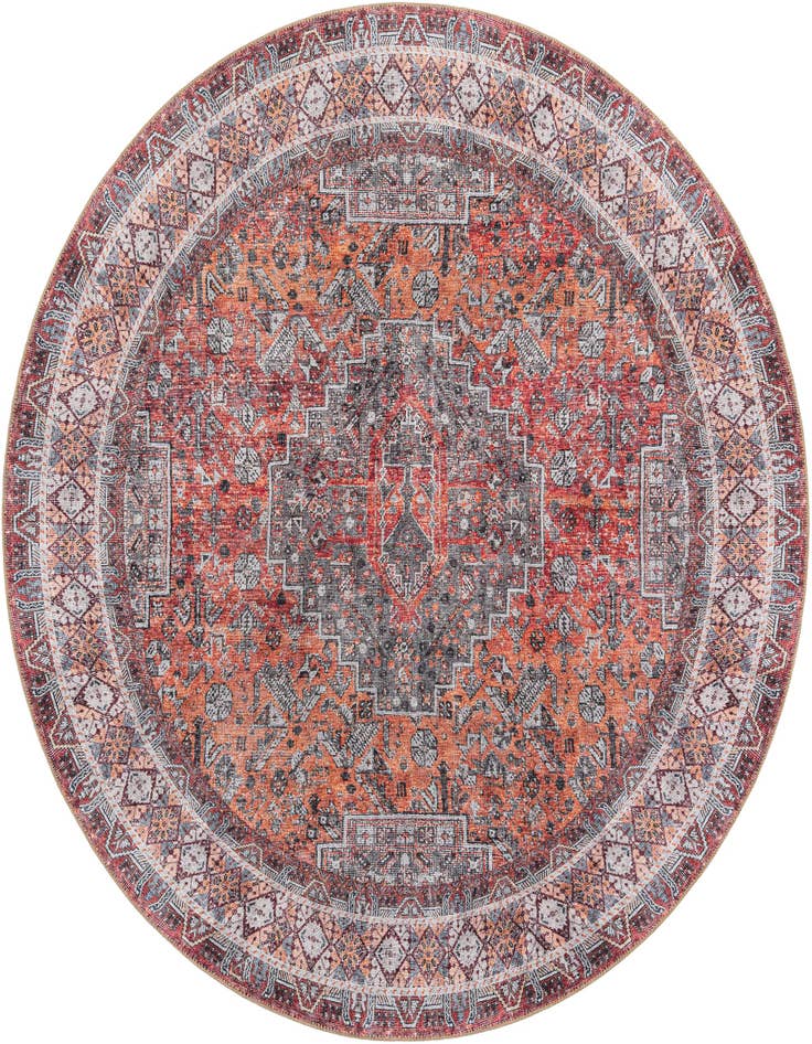 Detail image of 7' 10 x 7' 10 Washable Timeless Round Rug