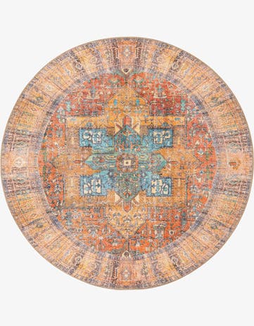 Rust Red Timeless Round Rug