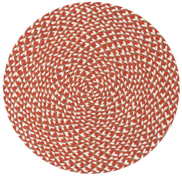 2' x 2' Handmade Tweed Braided Jute Round Rug