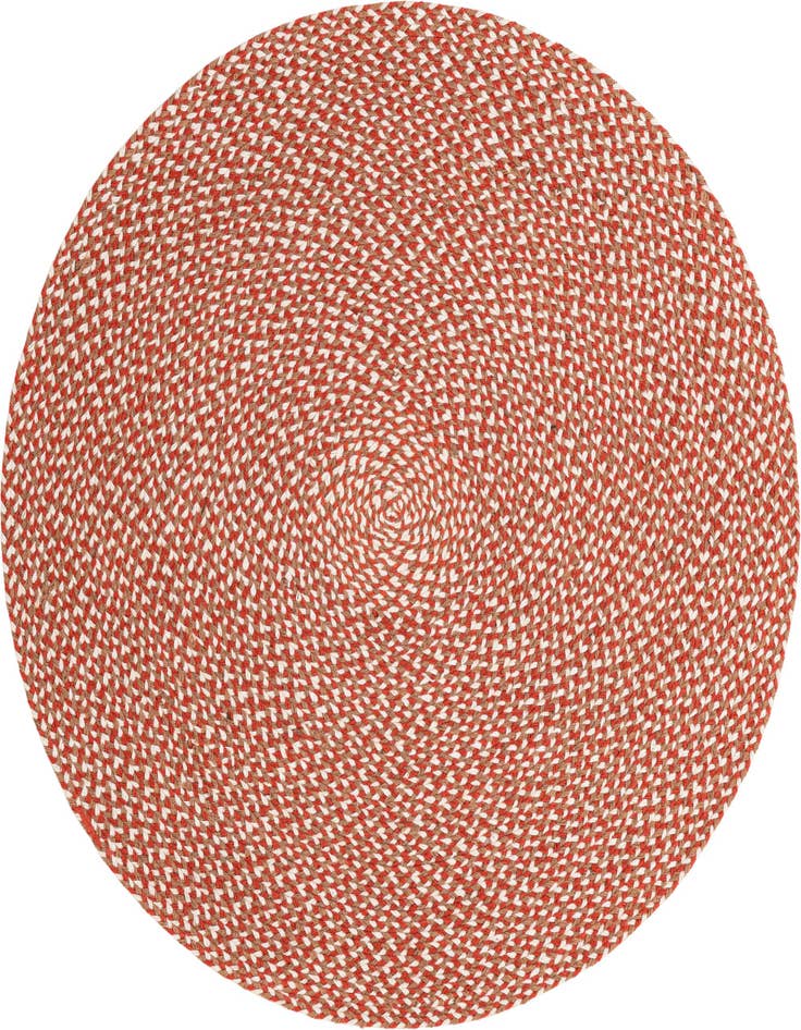 Detail image of 4' 1 x 4' 1  Hand Tweed Braided Jute Round Rug