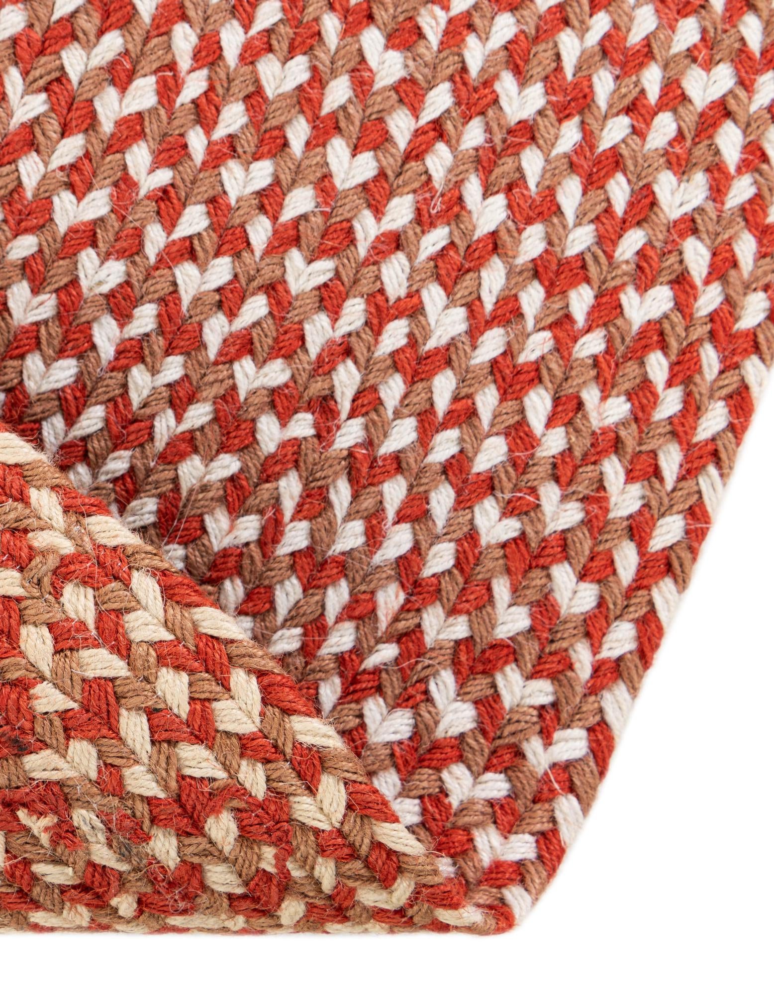 5' 1 x 5' 1 Handmade Tweed Braided Jute Round Rug