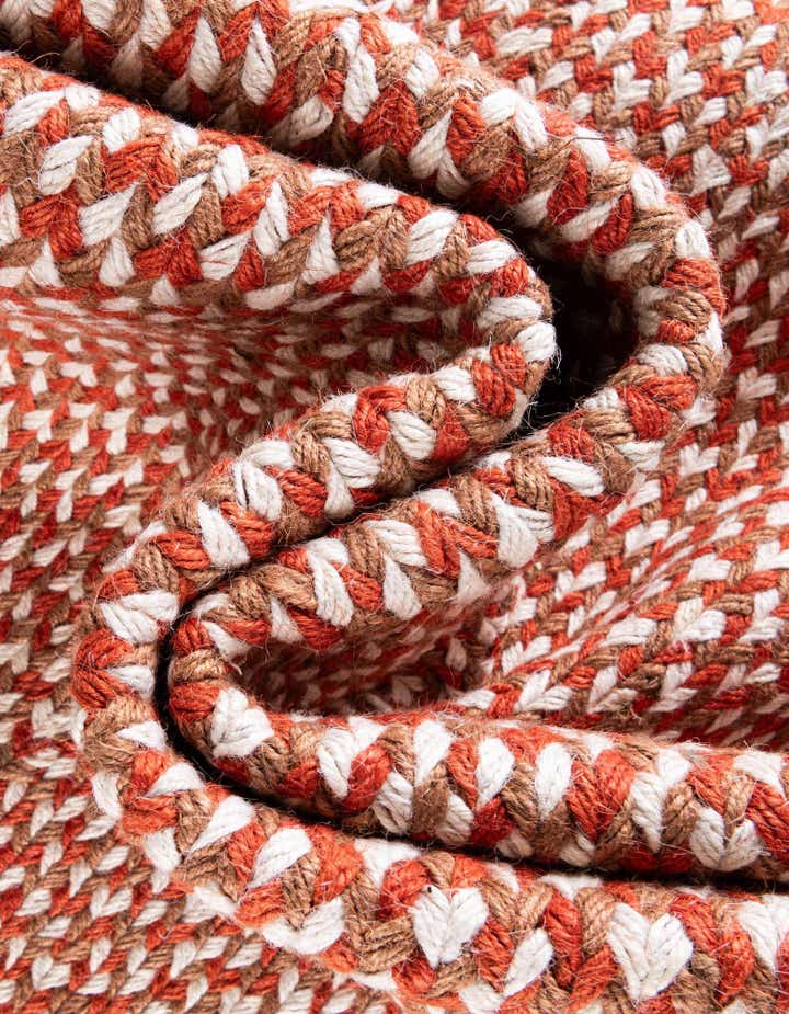 2' x 2' Handmade Tweed Braided Jute Round Rug