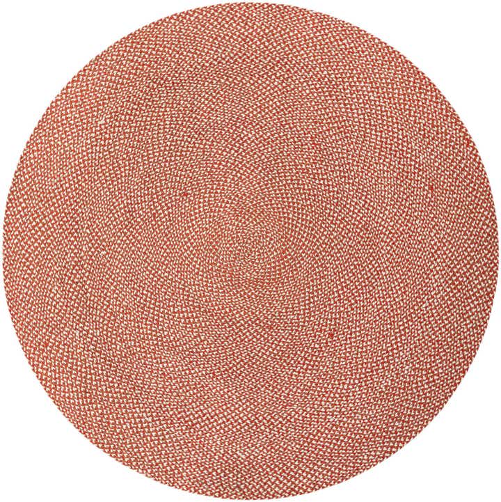 240cm x 240cm Handgefertigt Tweed Braided Jute Rund Teppich