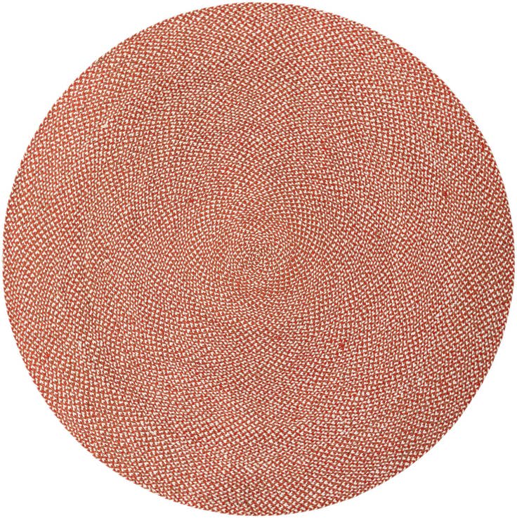 Detailansicht von 240cm x 240cm Handgefertigt Tweed Braided Jute Rund Teppich
