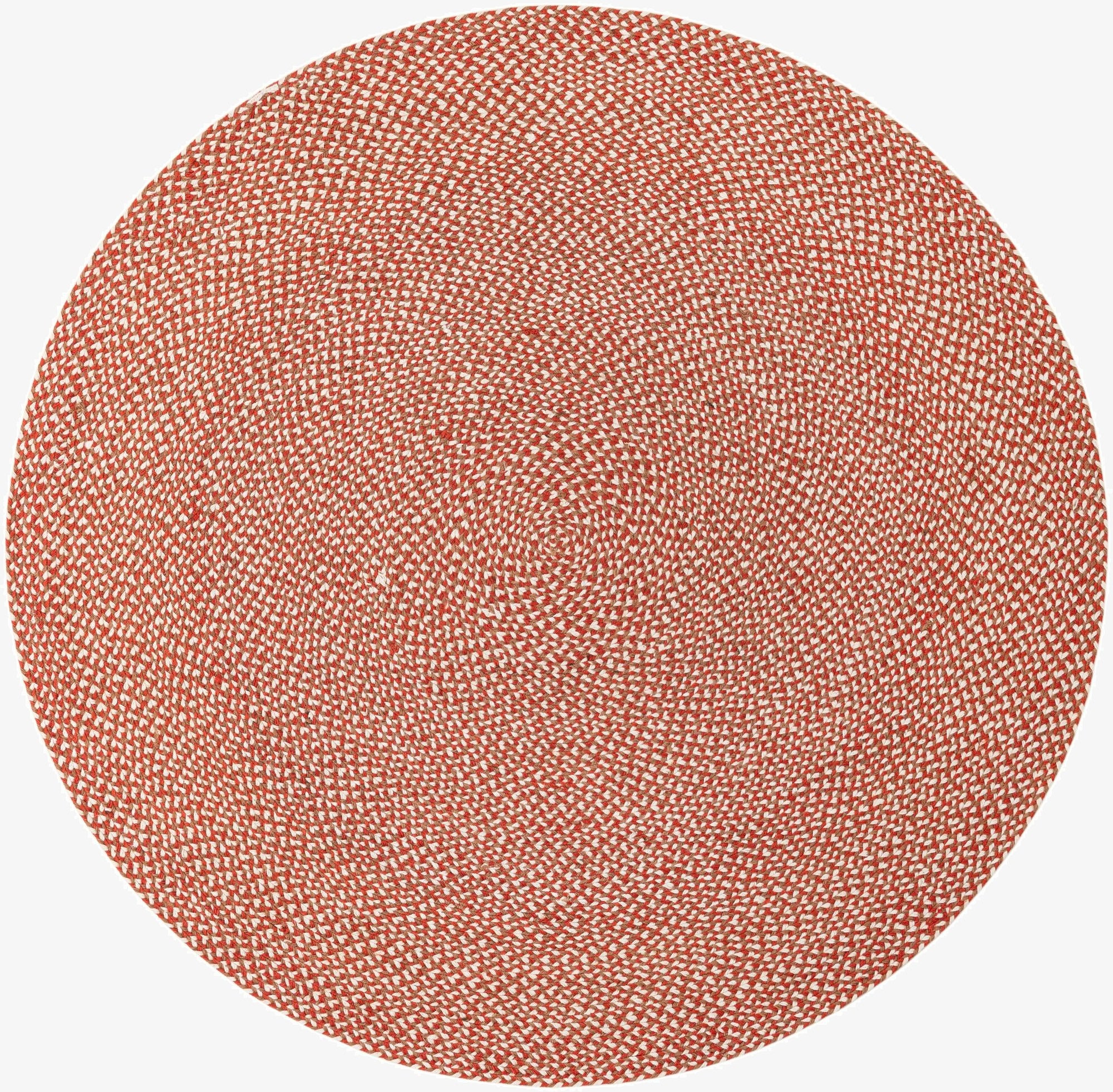 6' 1 x 6' 1  Hand Tweed Braided Jute Round Rug