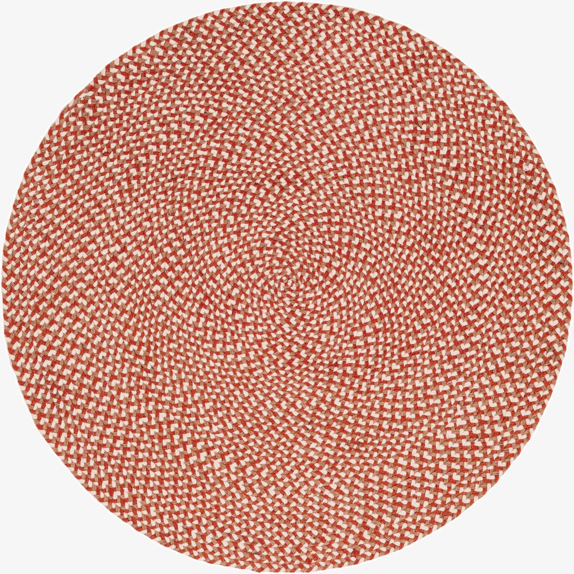 3' 1 x 3' 1  Hand Tweed Braided Jute Round Rug