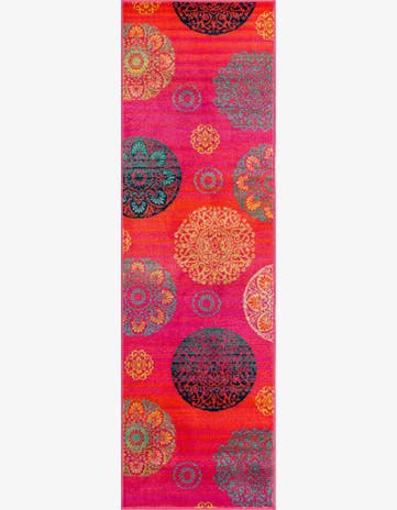 Rust Red Azalea Runner Rug