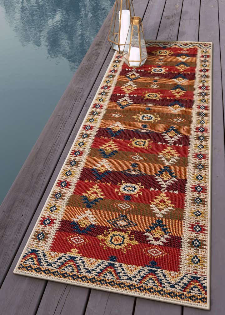 2' x 5' Easy-Clean Baja Indoor / Outdoor Runner Rug