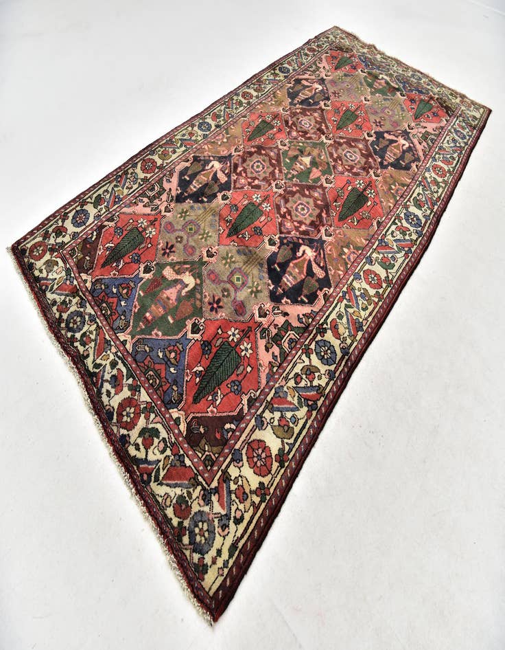 Detail image of 5' 2 x 10'  Hand Knotted Bakhtiar Persian Wool Runner Rug