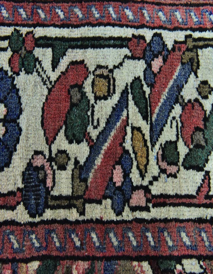 Detail image of 5' 2 x 10'  Hand Knotted Bakhtiar Persian Wool Runner Rug