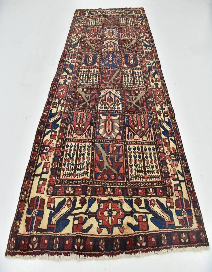 Detail image of 5' 3 x 9' 10  Hand Knotted Bakhtiar Persian Wool Runner Rug