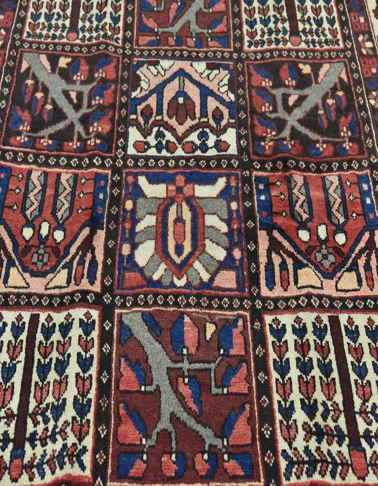 Detail image of 5' 3 x 9' 10  Hand Knotted Bakhtiar Persian Wool Runner Rug