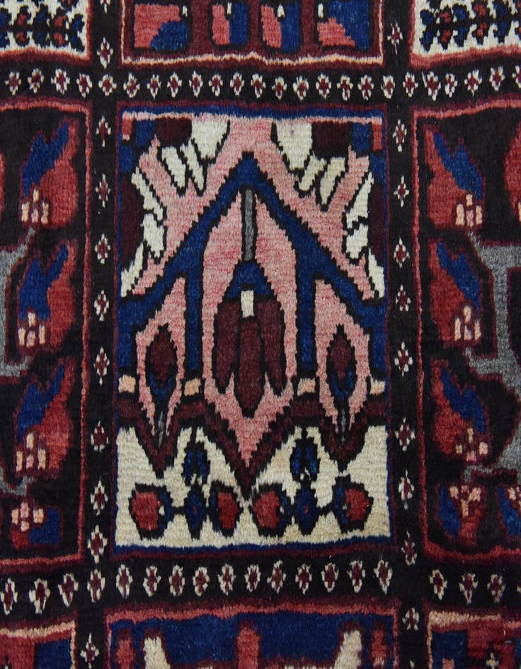 Detail image of 5' 3 x 9' 10  Hand Knotted Bakhtiar Persian Wool Runner Rug