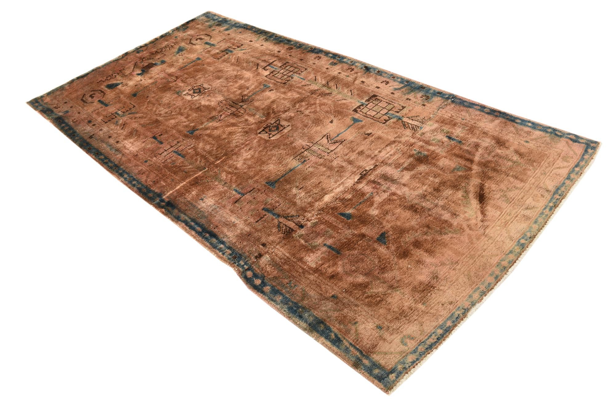 4' 2 x 8' 3 Hand Knotted Balouch Persian Wool Runner Rug