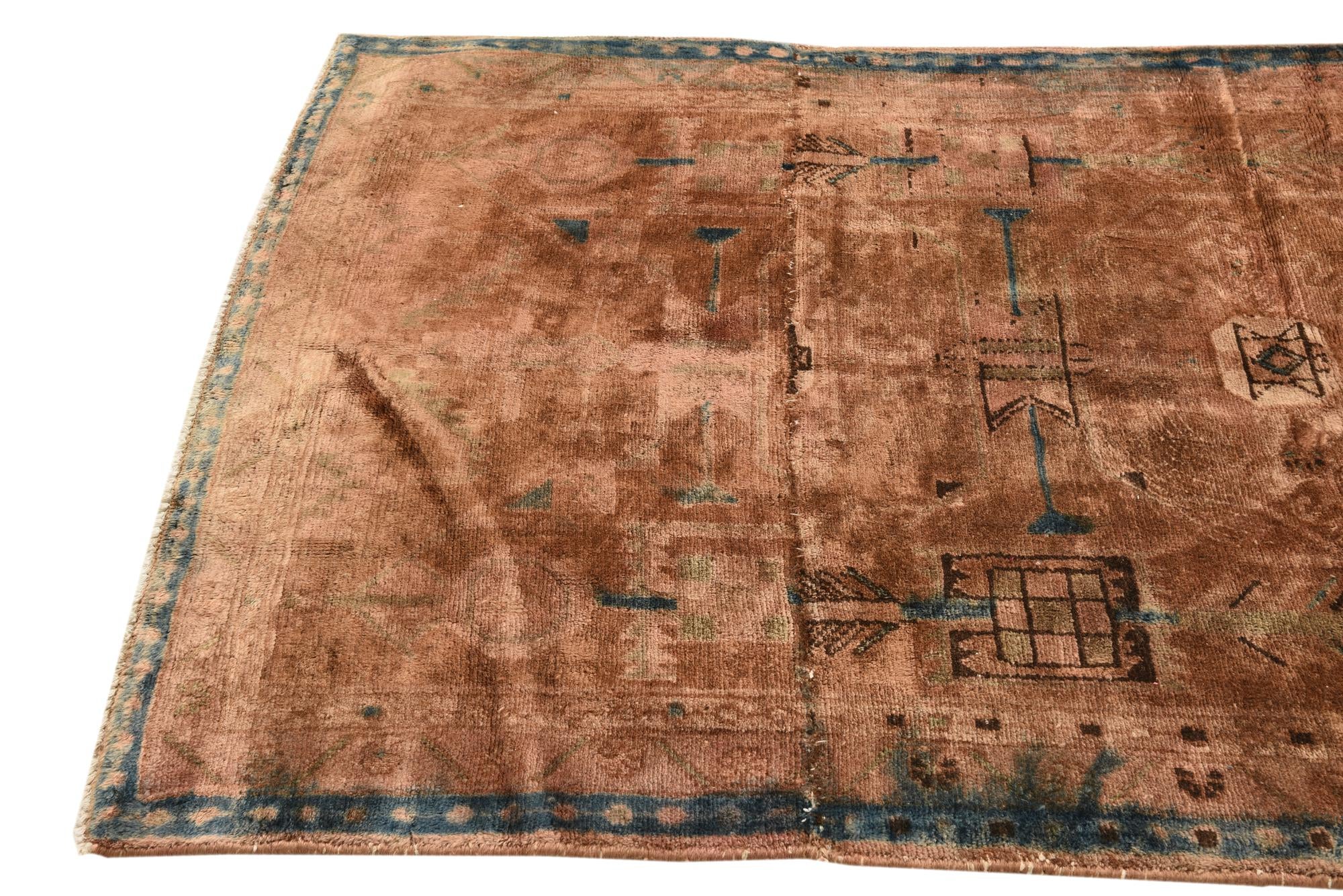 4' 2 x 8' 3 Hand Knotted Balouch Persian Wool Runner Rug