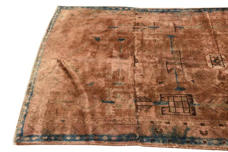 Detail image of 4' 2 x 8' 3 Hand Knotted Balouch Persian Wool Runner Rug