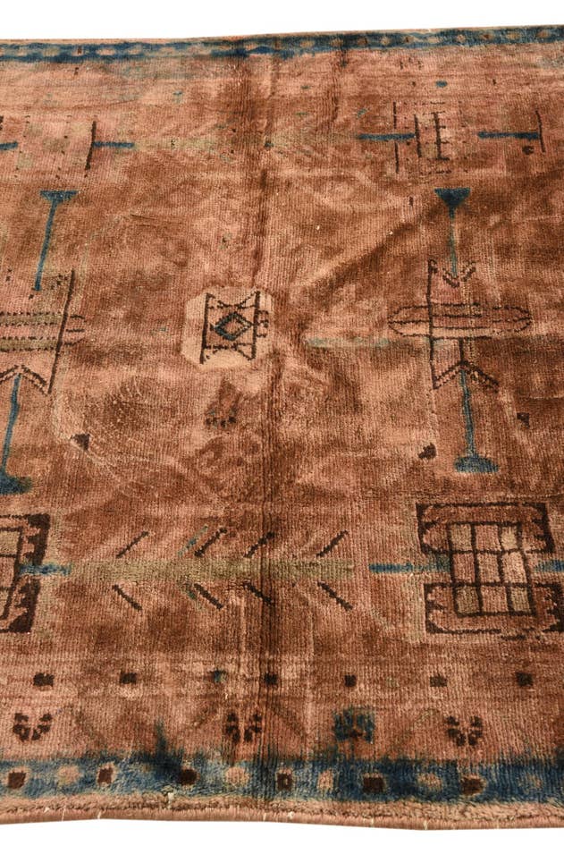 Detail image of 4' 2 x 8' 3 Hand Knotted Balouch Persian Wool Runner Rug