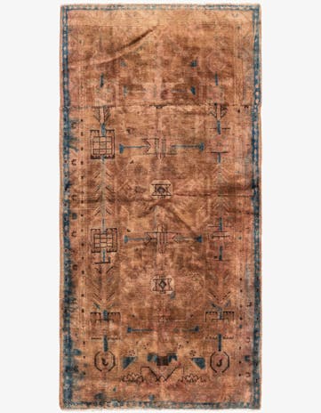 4' 2 x 8' 3 Hand Knotted Balouch Persian Wool Runner Rug